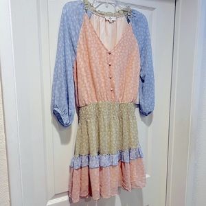 NEW multi color pastel floral dress
